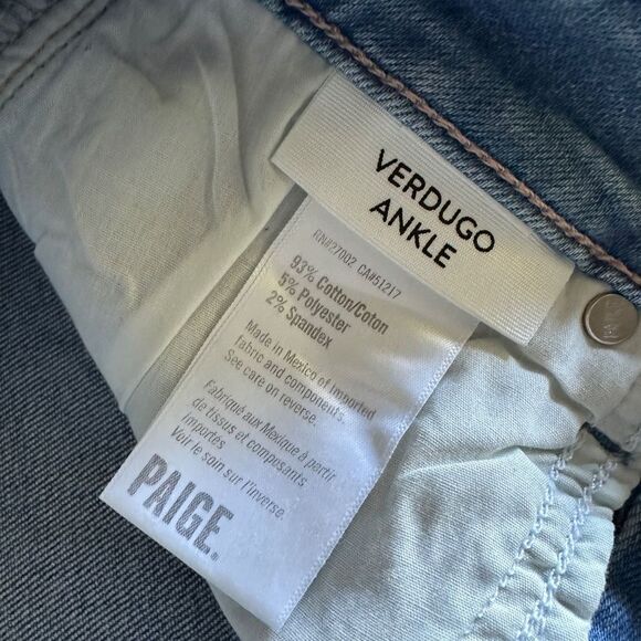 PAIGE Verdugo Ankle Mid-Rise Ultra Skinny in Sensational - Picture 6 of 9